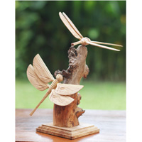 Wooden Dragonfly With Parasite Wood