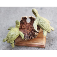 Wooden 2 Turtle With Parasite Wood