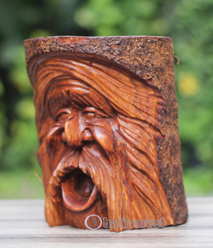 Wooden Abstract Hand Carved From Jempinis Wood
