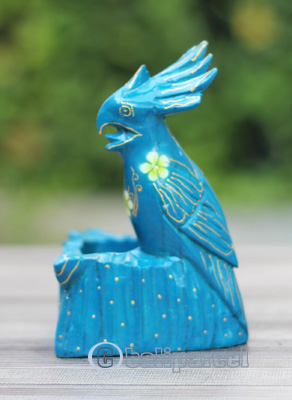 Wooden Bird With Painted, Handmade From Albesia Wood