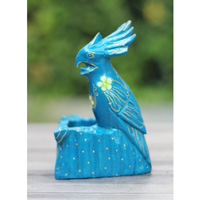 Wooden Bird With Painted, Handmade From Albesia Wood