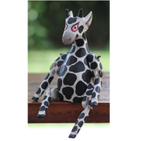 Wooden Giraffe With Painted, Handmade From Albesia Wood