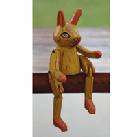 Wooden Cat With Painted, Handmade From Albesia Wood