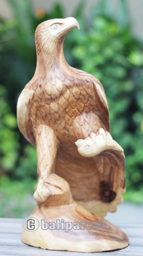 Wooden Eagle, Handmade From Suar Wood