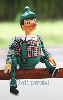 Pinokio Figure, Hand Made From Albesia Wood