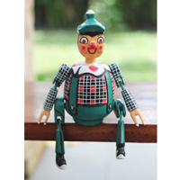 Pinokio Figure, Hand Made From Albesia Wood