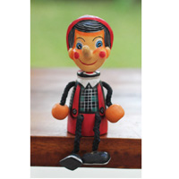 Pinokio Figure, Hand Made From Albesia Wood