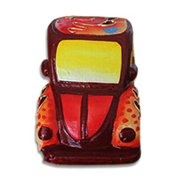 Wooden Miniatur Car, Handmade From Albesia Wood With Crazy Color