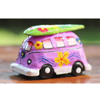 Wooden Miniatur Car With Painted, Handmade From Albesia Wood 