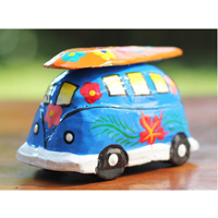 Wooden Miniatur Car With Painted, Handmade From Albesia Wood 