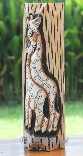 Wooden Mask, Hand Carved From Albesia Wood
