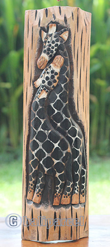 Wooden Mask, Hand Carved From Albesia Wood