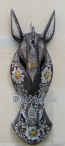 Wooden Mask, Hand Carved From Albesia Wood