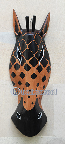 Wooden Mask, Hand Carved From Albesia Wood