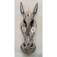 Wooden Mask, Hand Carved From Albesia Wood