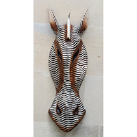 Wooden Mask, Hand Carved From Albesia Wood