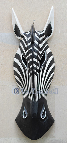 Wooden Mask, Hand Carved From Albesia Wood