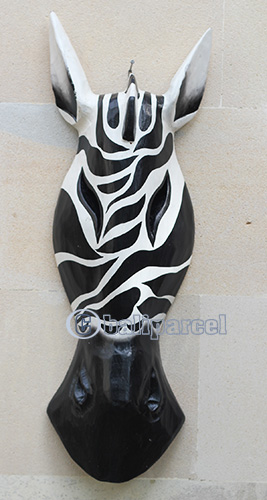 Wooden Mask, Hand Carved From Albesia Wood