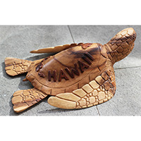 Wooden Turtle Carving, Hand Carved From Suar Wood