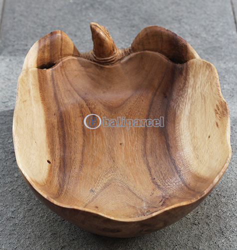 Wooden Bowl Turtle Carving, Hand Carved From Suar Wood