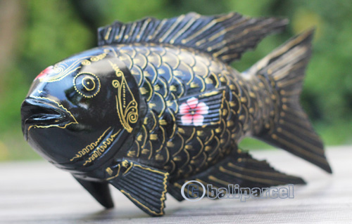 Wooden Fish With Painted, Handmade From Albesia Wood