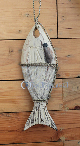 Wooden Fish With Painted, Handmade From Albesia Wood