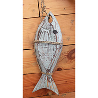 Wooden Fish With Painted, Handmade From Albesia Wood
