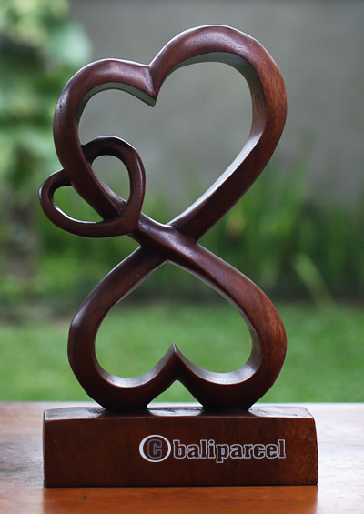 Wooden Abstract Carving, Handmade From Suar Wood