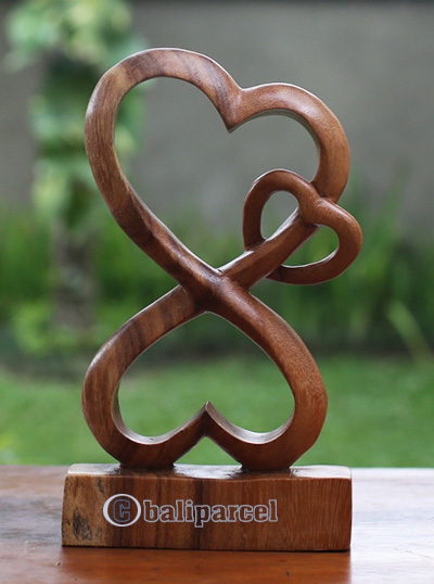 Wooden Abstract Carving, Handmade From Suar Wood