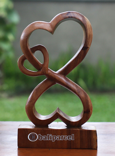 Wooden Abstract Carving, Handmade From Suar Wood