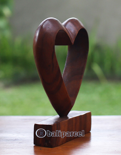 Wooden Abstract Carving, Handmade From Suar Wood