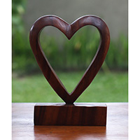 Wooden Abstract Carving, Handmade From Suar Wood