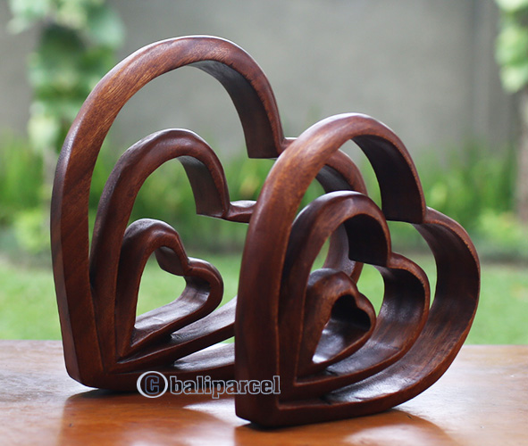 Wooden Abstract Carving, Handmade From Suar Wood