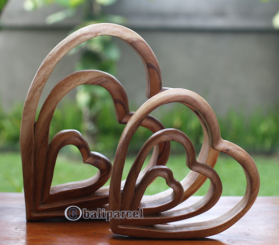 Wooden Abstract Carving, Handmade From Suar Wood