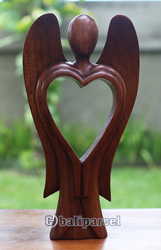 Wooden Abstract Carving, Handmade From Suar Wood