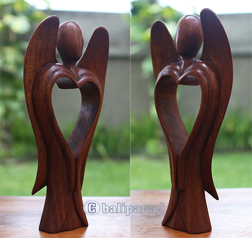 Wooden Abstract Carving, Handmade From Suar Wood
