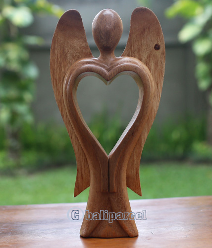 Wooden Abstract Carving, Handmade From Suar Wood