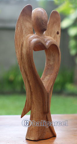 Wooden Abstract Carving, Handmade From Suar Wood