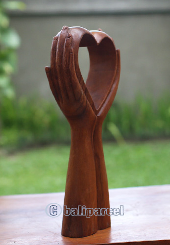 Wooden Abstract Carving, Handmade From Suar Wood