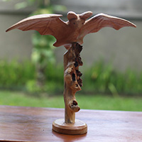Wooden Bat With Parasite Stand Wood