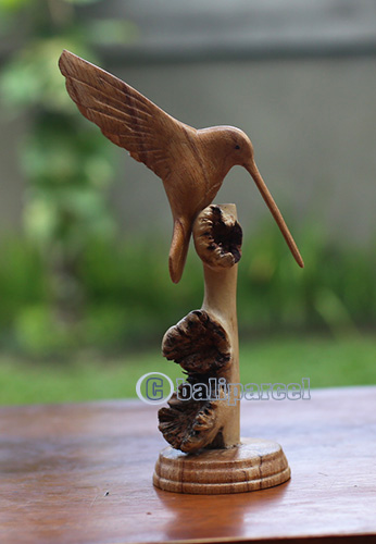 Wooden Hummingbird With Parasite Wood
