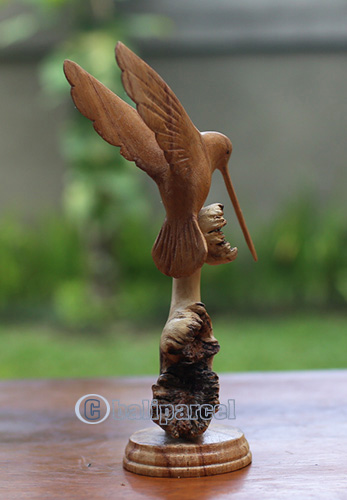 Wooden Hummingbird With Parasite Wood