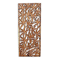 Wooden Wallhanging Bamboo, Handmade From Suar Wood