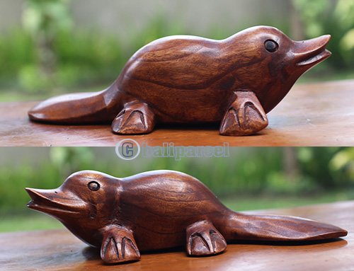 Wooden Platypus Handcarved From Suar Wood