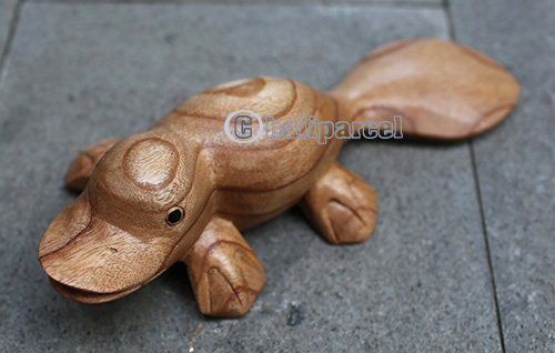 Wooden Platypus Handcarved From Suar Wood