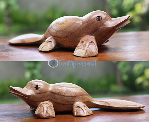 Wooden Platypus Handcarved From Suar Wood