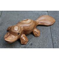 Wooden Platypus Handcarved From Suar Wood