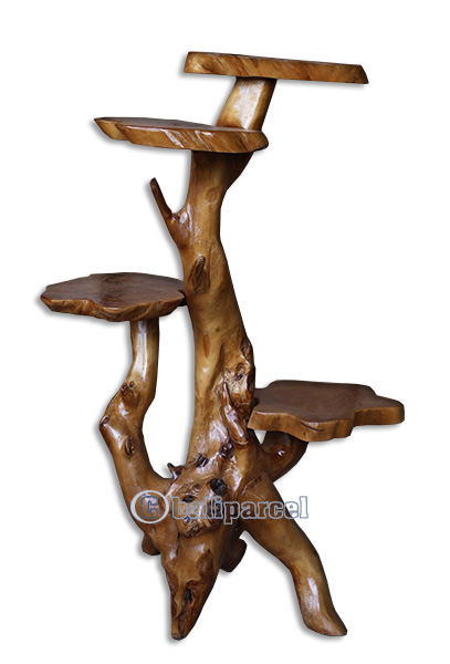 Wooden Teak Root Display, Handmade From Teak Wooden