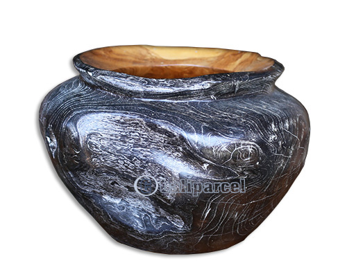 Wooden Teak Root Pottery, Handmade From Teak Wooden