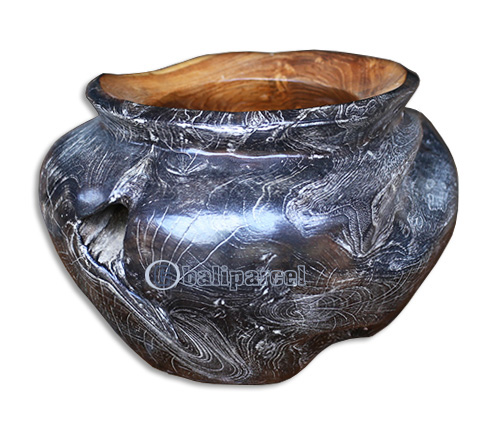Wooden Teak Root Pottery, Handmade From Teak Wooden